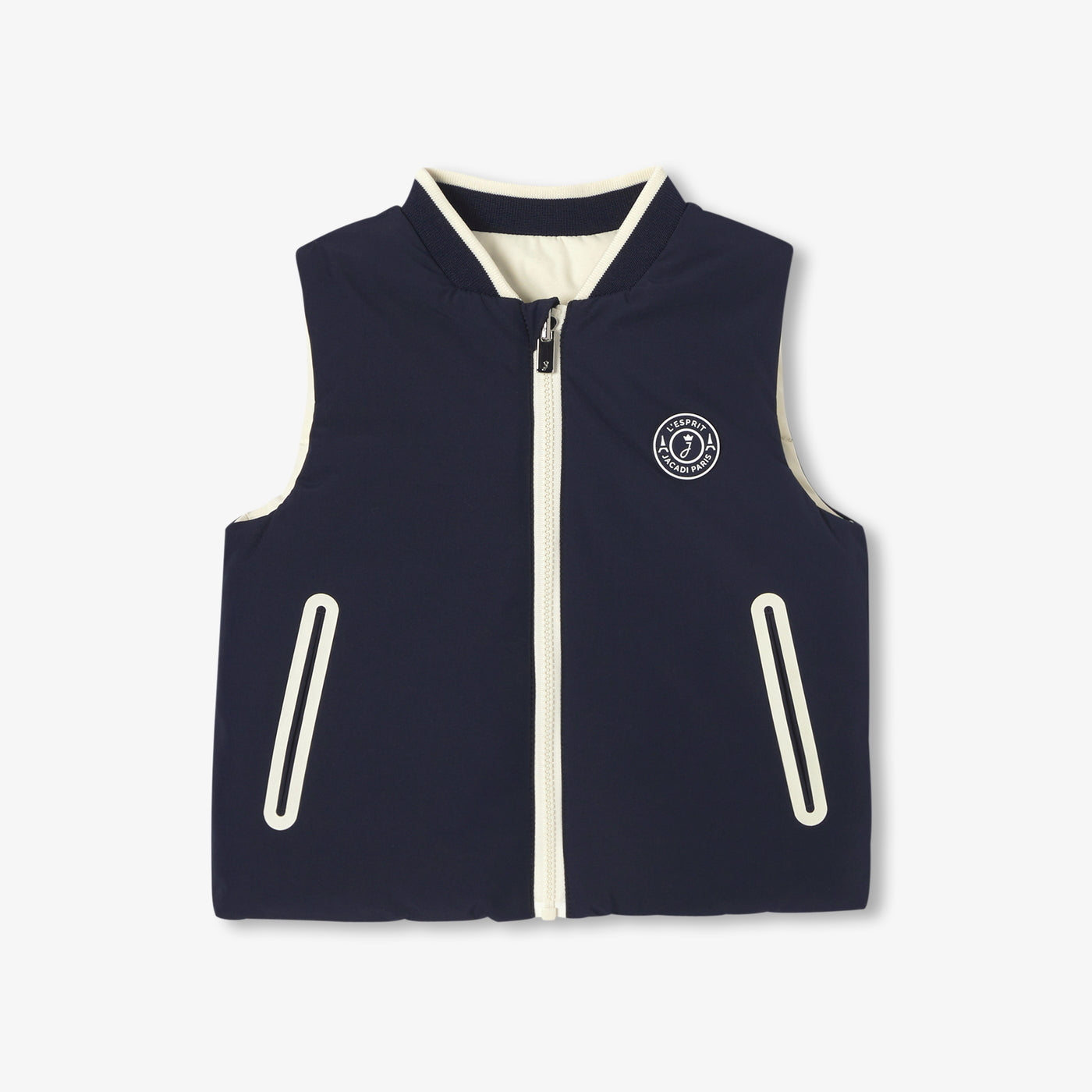 Baby boy reversible sleeveless padded jacket