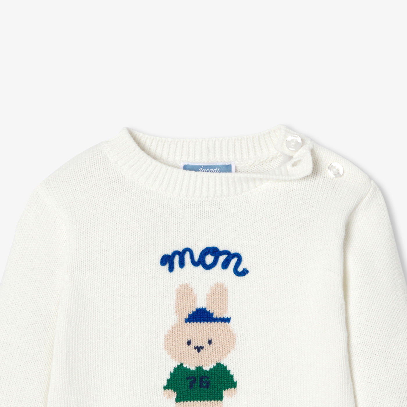 Baby boy intarsia bunny cotton jumper