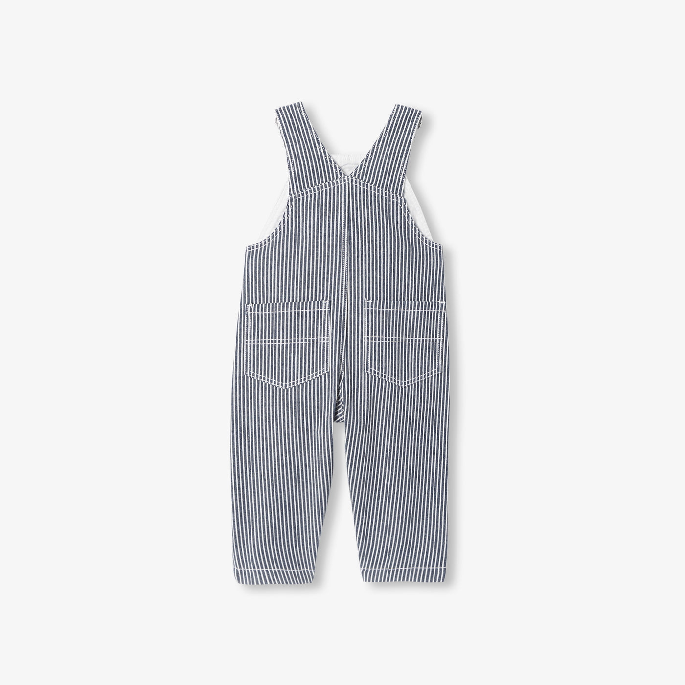 Salopette bébé en twill rayé