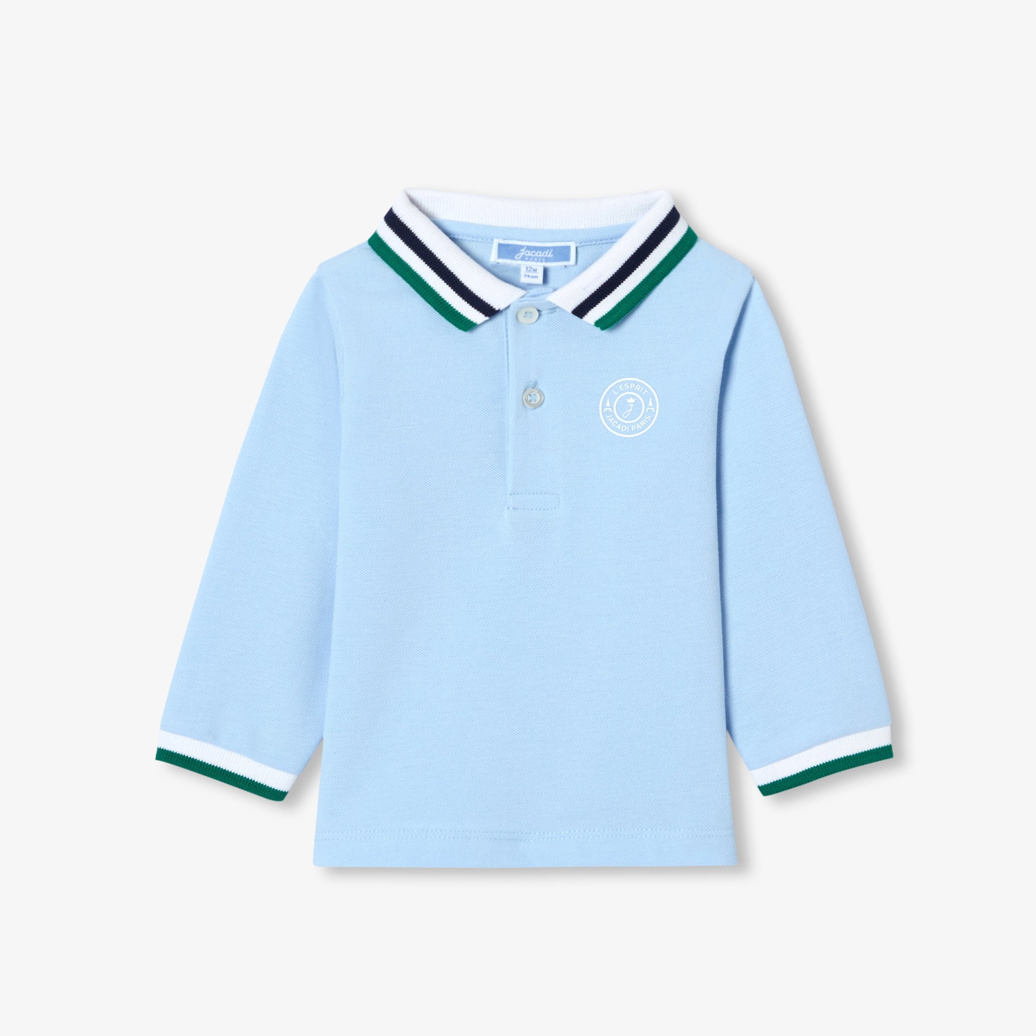Baby boy long-sleeved polo shirt