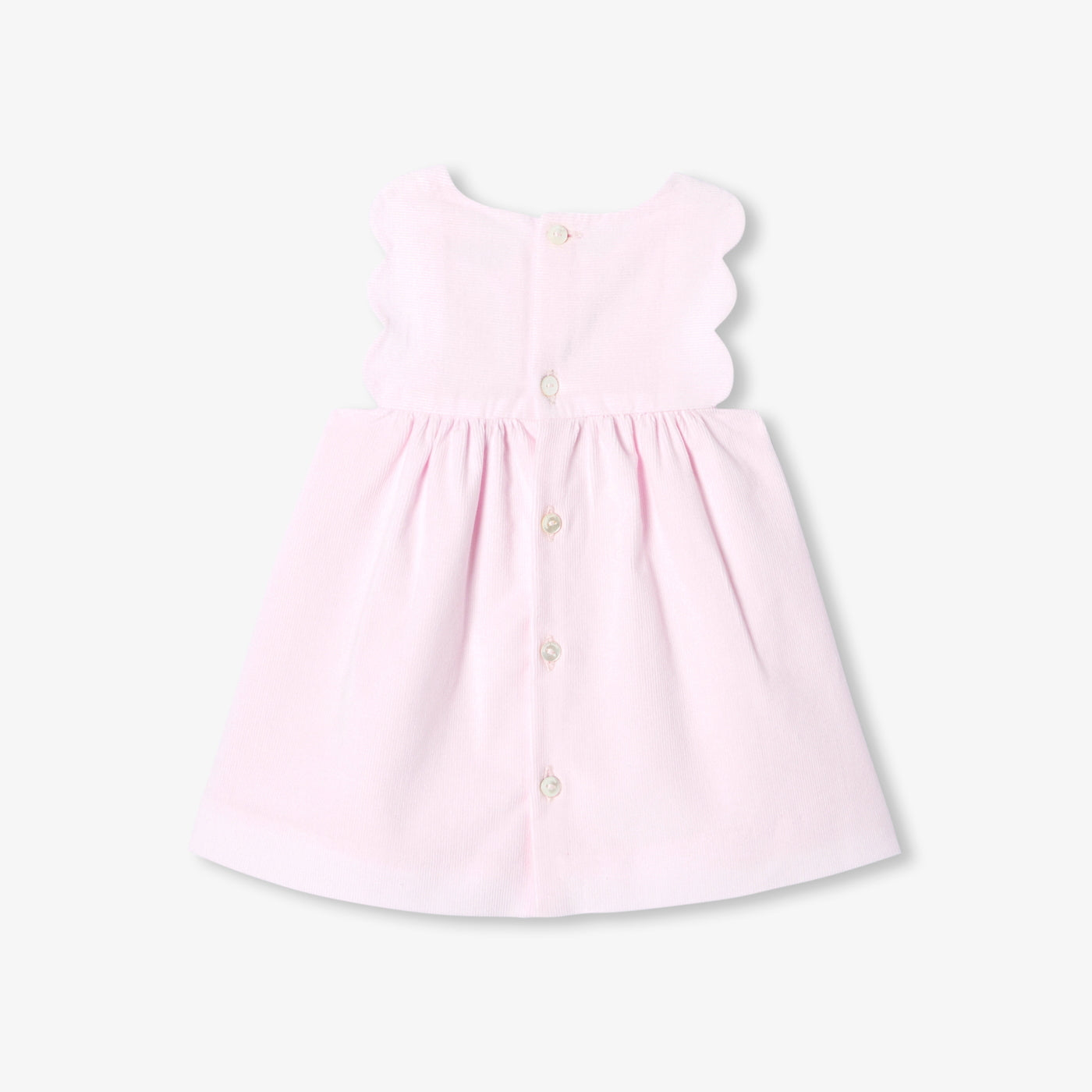 Baby girl pinafore dress in fine-ribbed corduroy