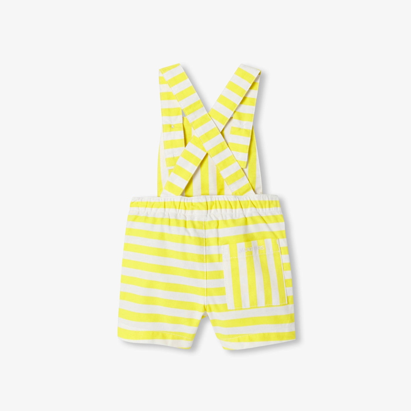 Baby boy striped twill dungaree shorts