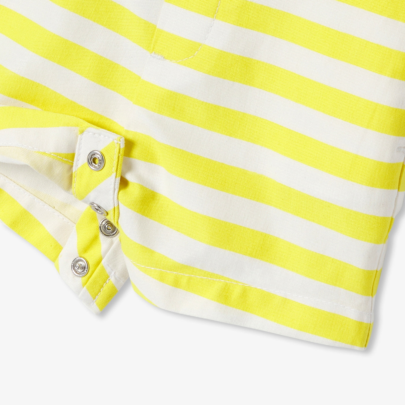 Baby boy striped twill dungaree shorts