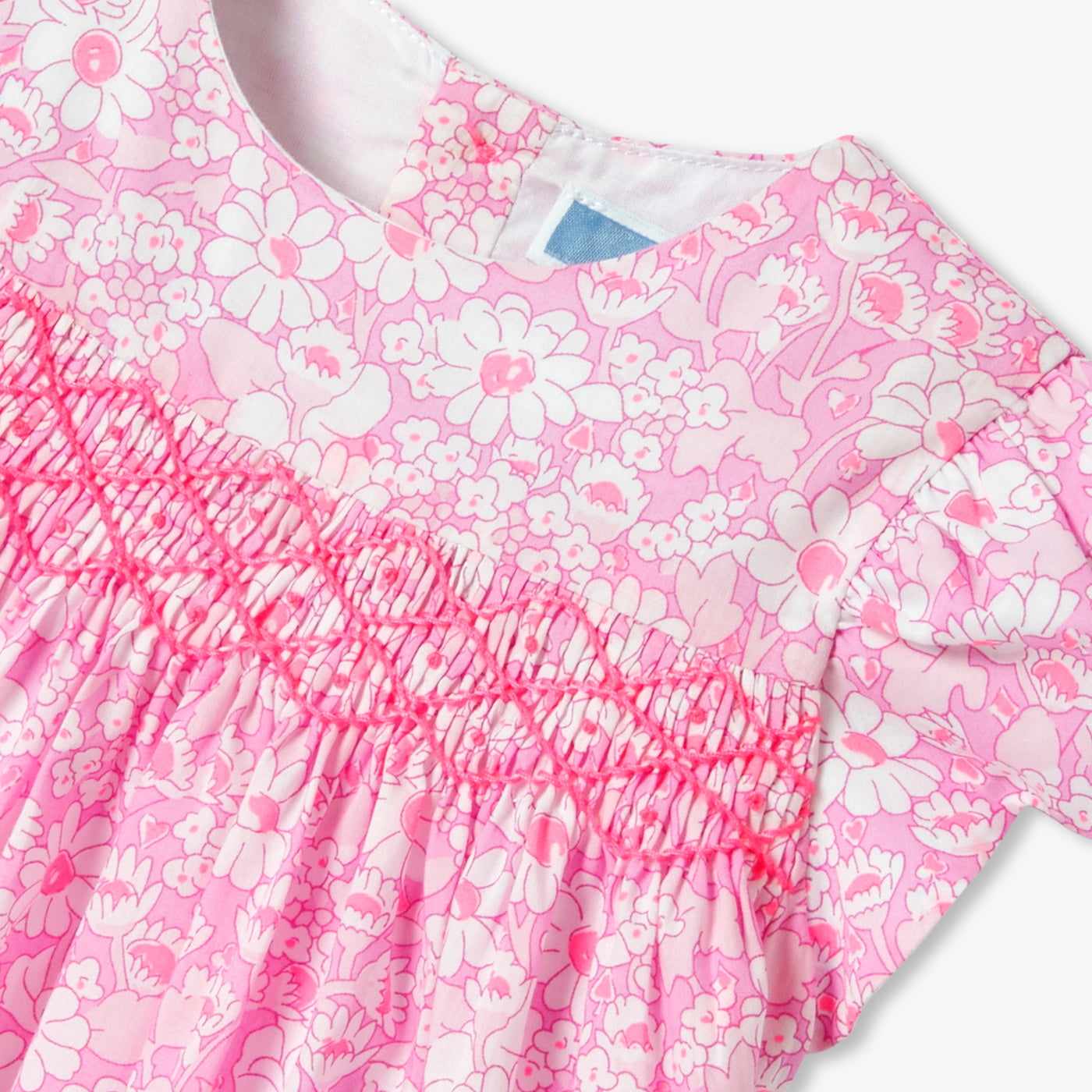 Baby girl short-sleeved Liberty fabrics dress