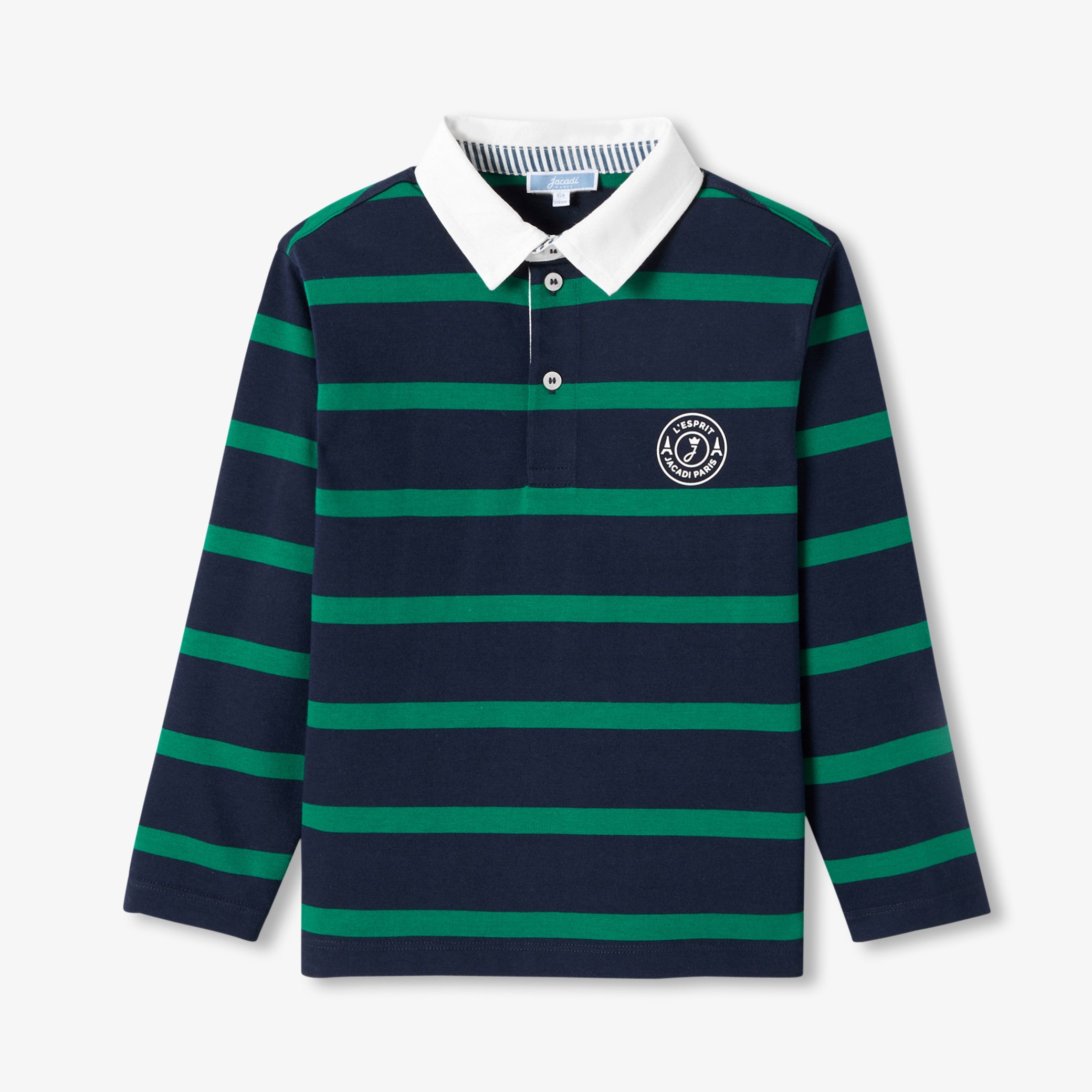 Polo rugby enfant en jersey épais