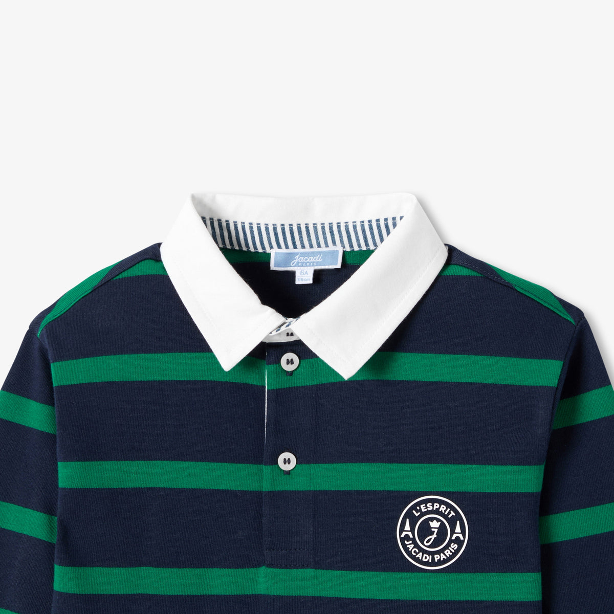 Polo rugby enfant en jersey épais