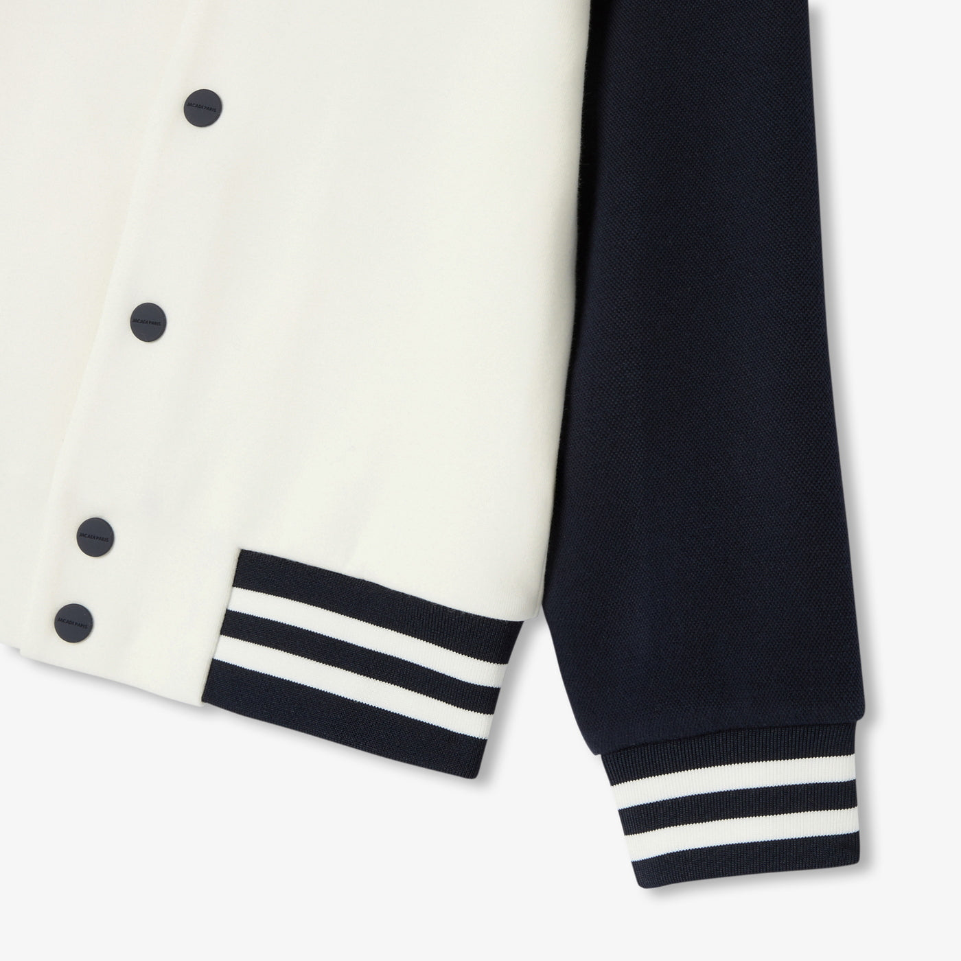 Boy varsity jacket in piqué knit