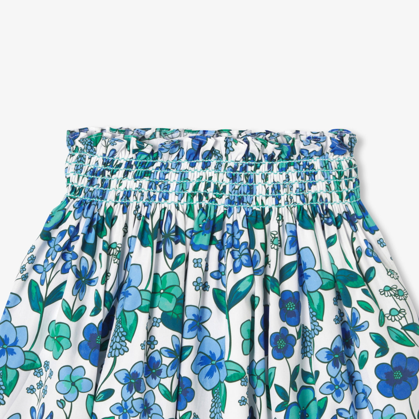 Girl floral print cotton poplin skirt