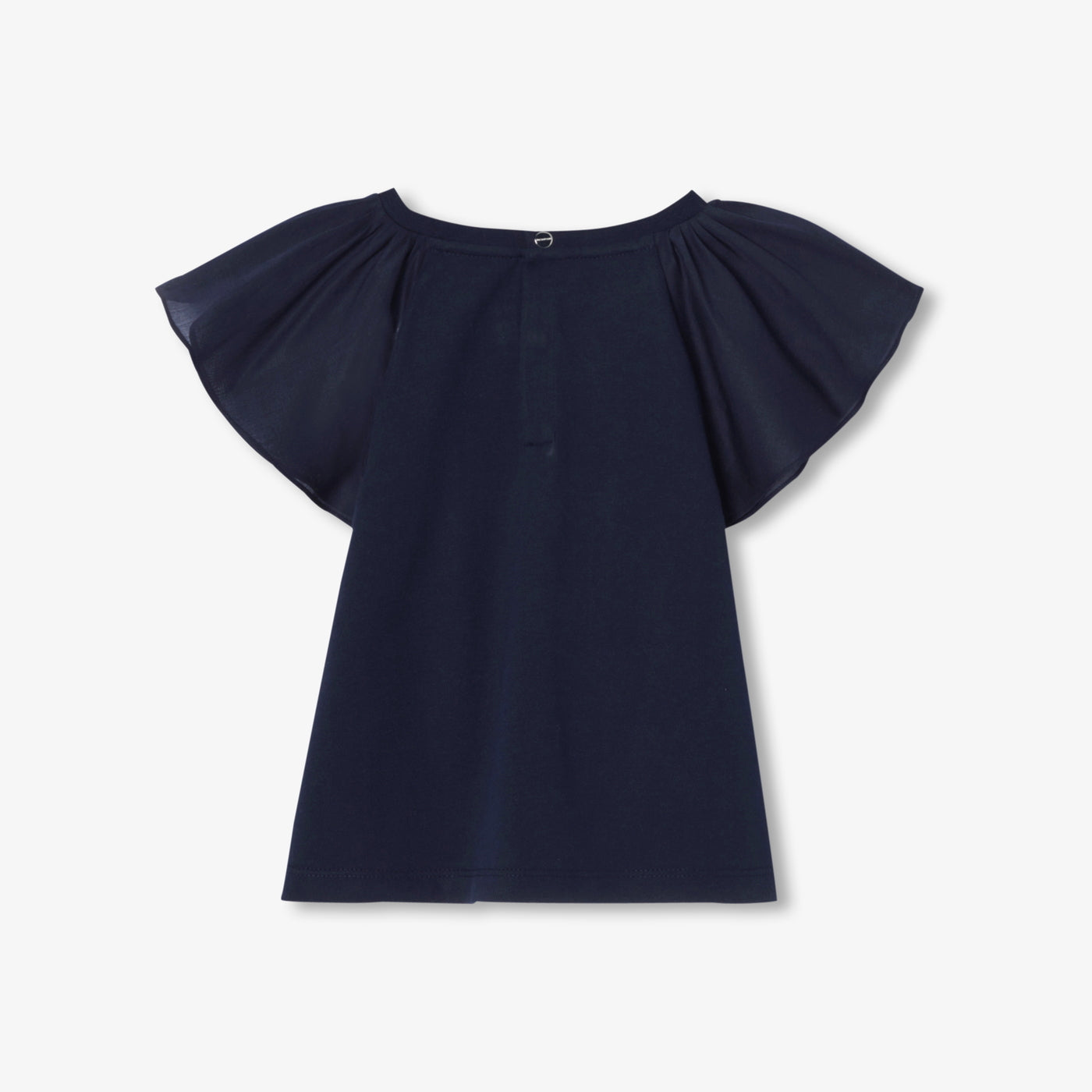 Girl ruffled sleeve T-shirt