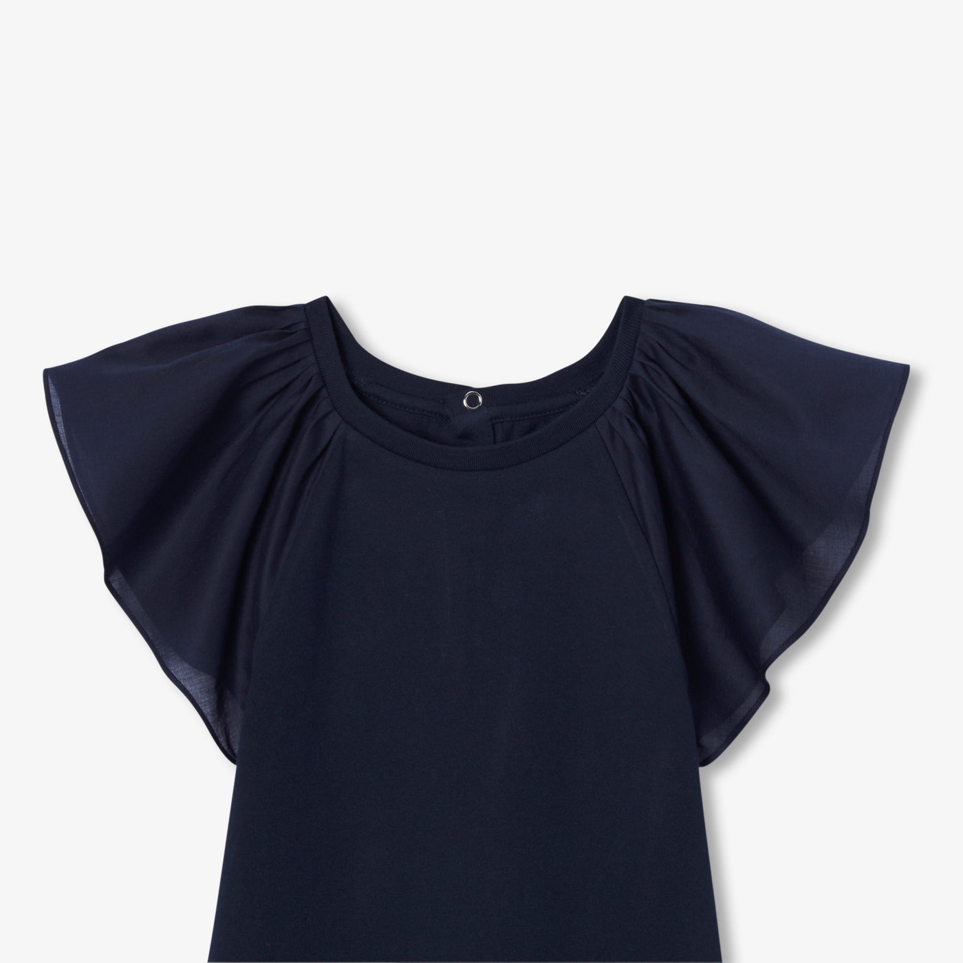 Girl ruffled sleeve T-shirt