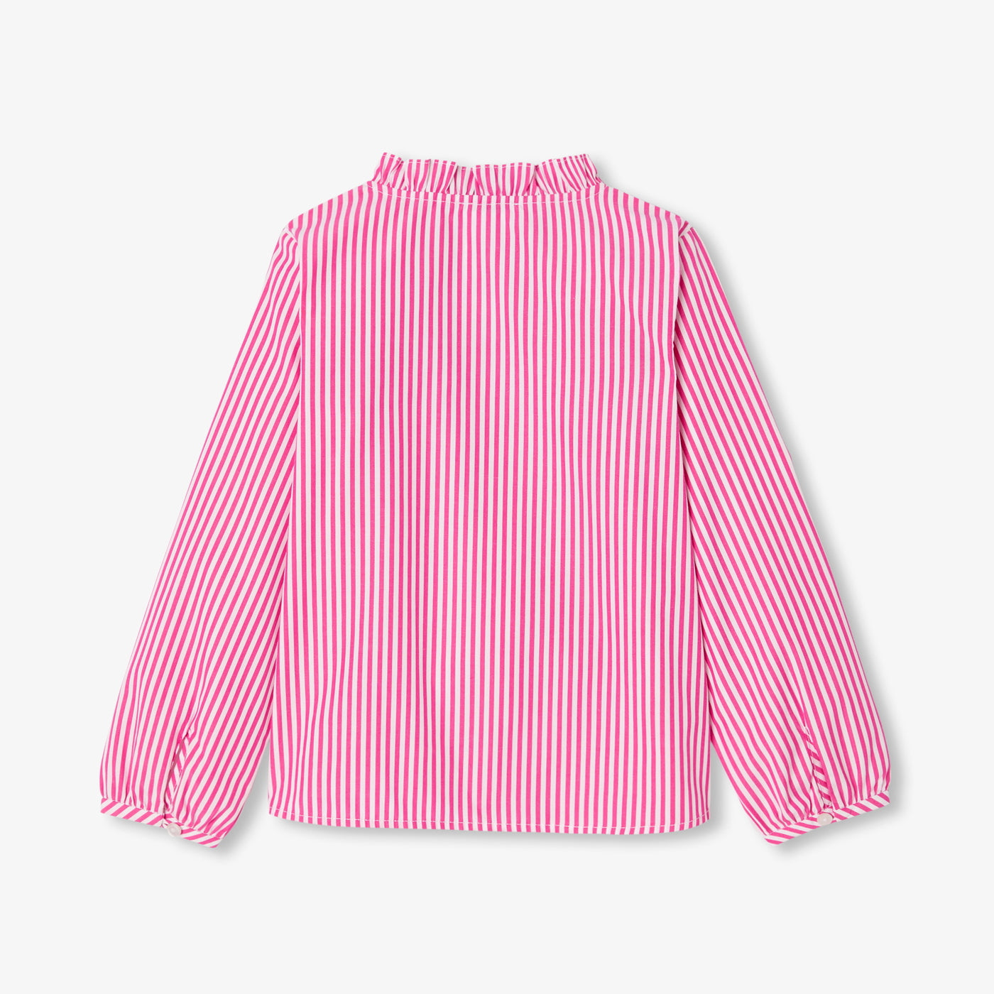 Striped popeline shirt for girls