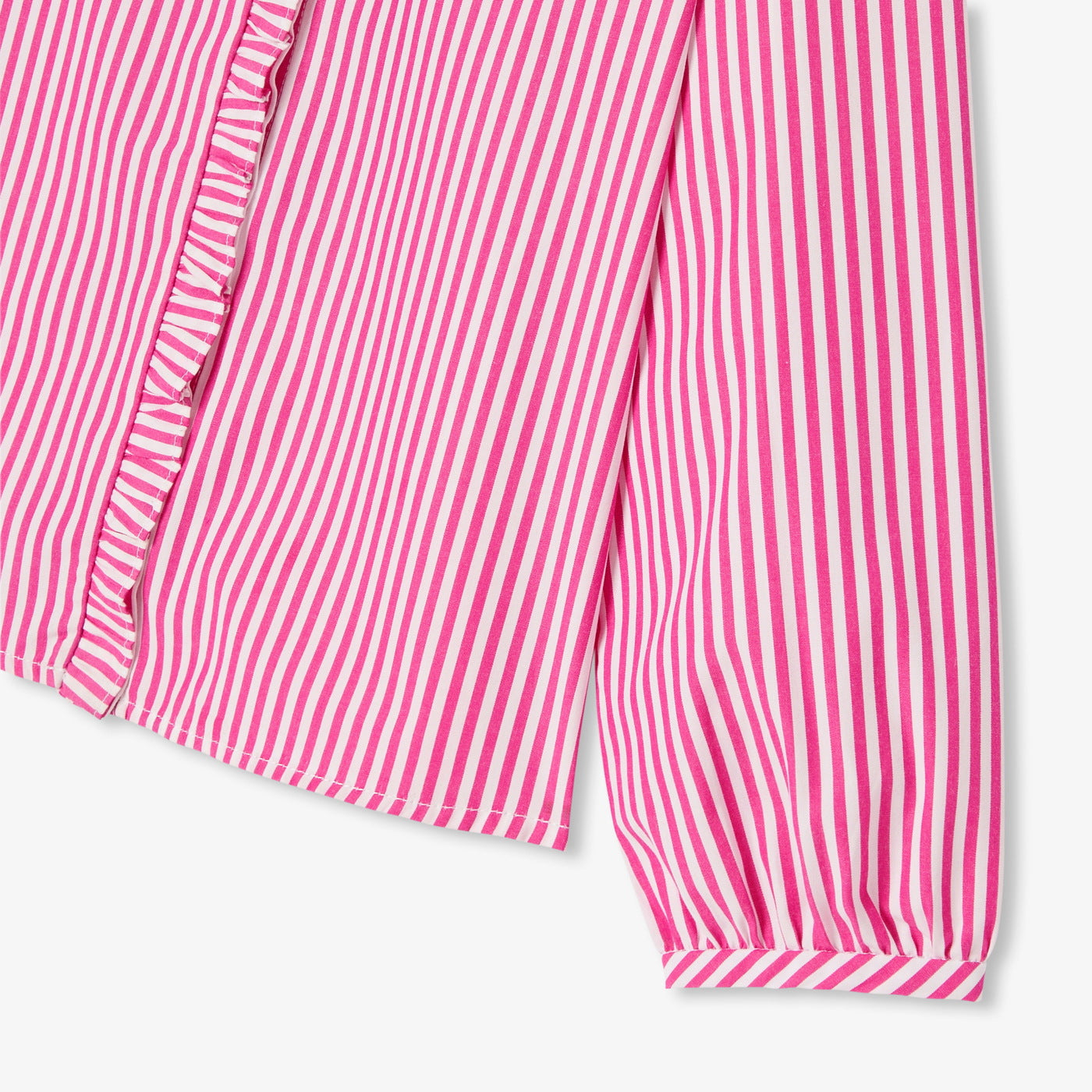 Striped popeline shirt for girls