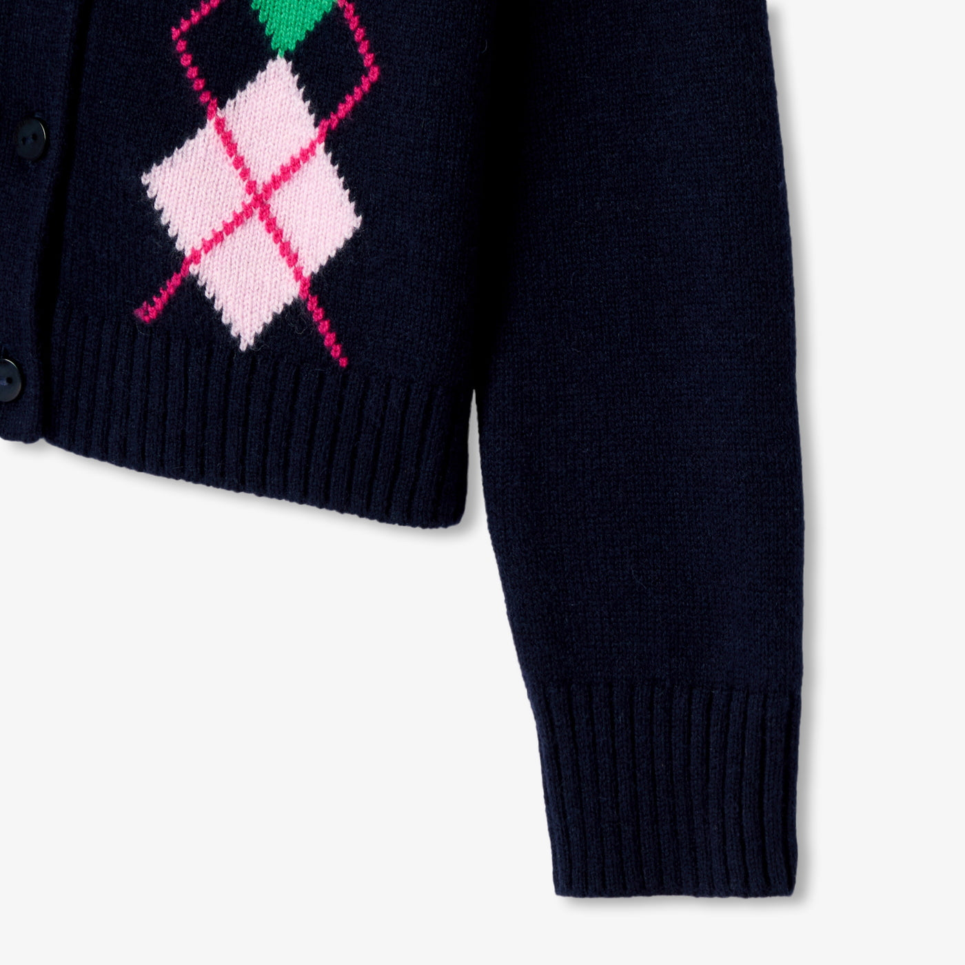 Girl argyle pattern cardigan