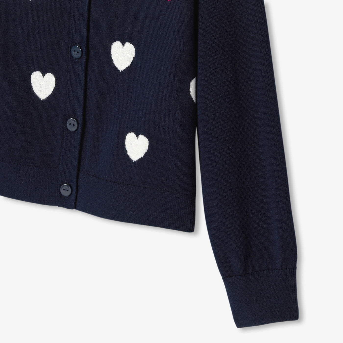 Girl heart jacquard cardigan