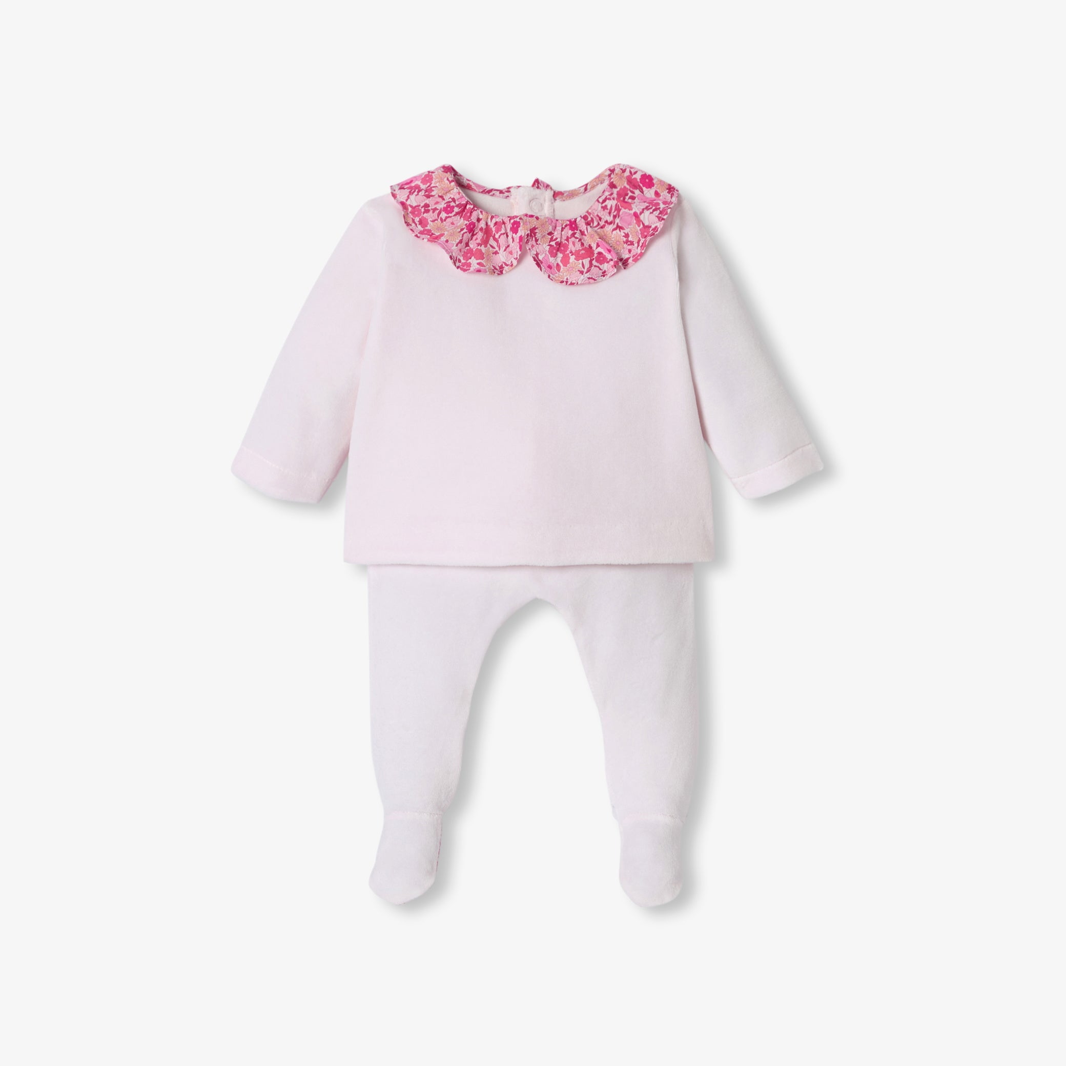 Baby girl velvet comfort set
