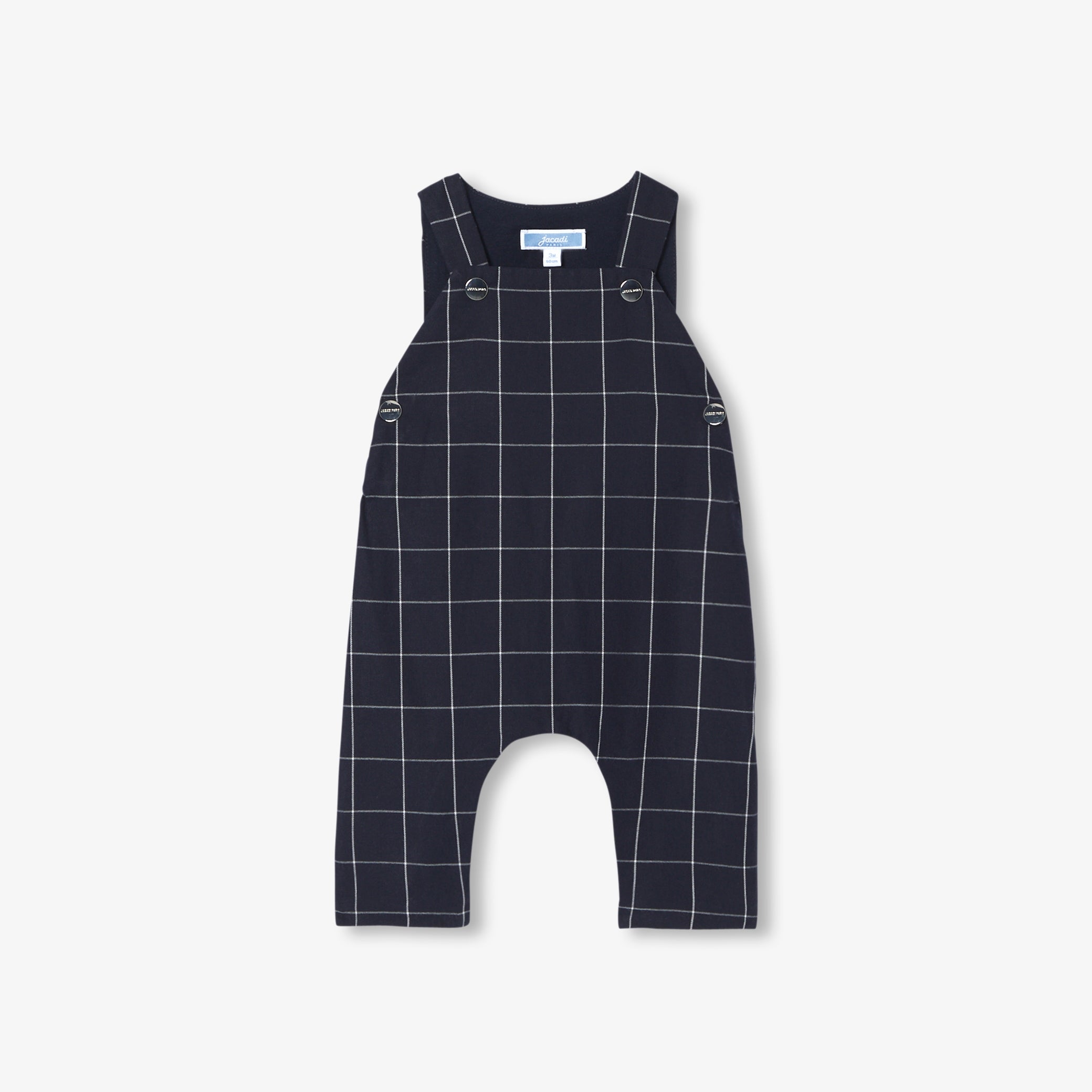 Baby boy checked overalls