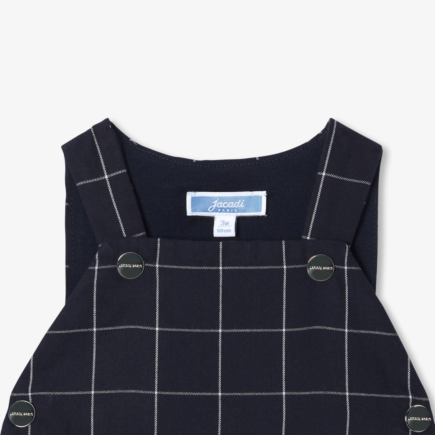 Baby boy checked overalls