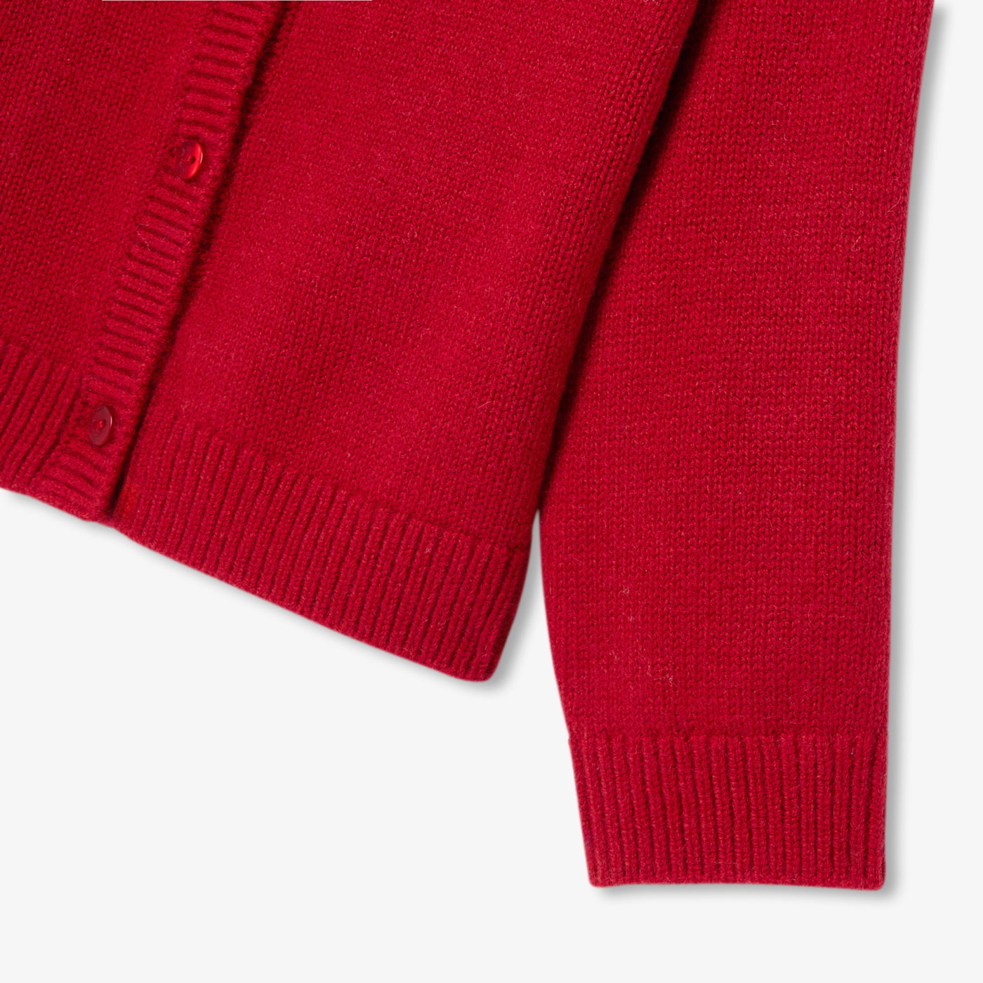Baby girl cotton and wool cardigan