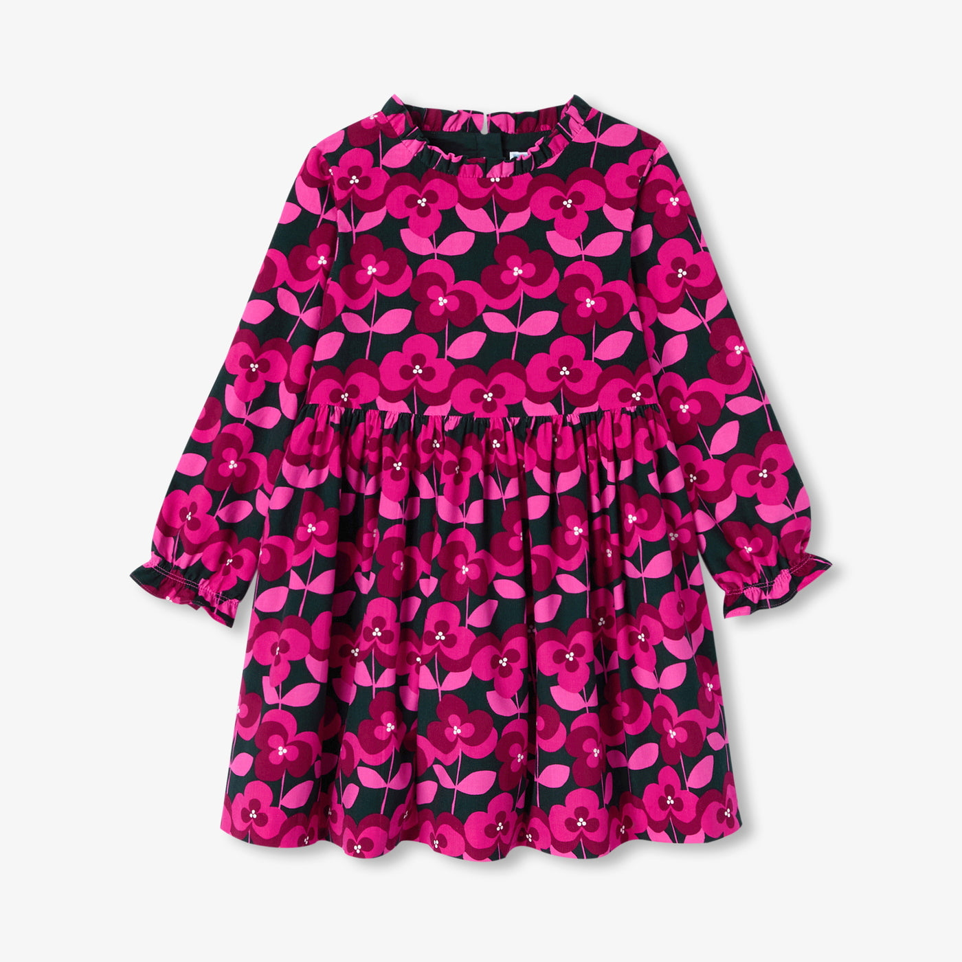 Girl floral velvet dress