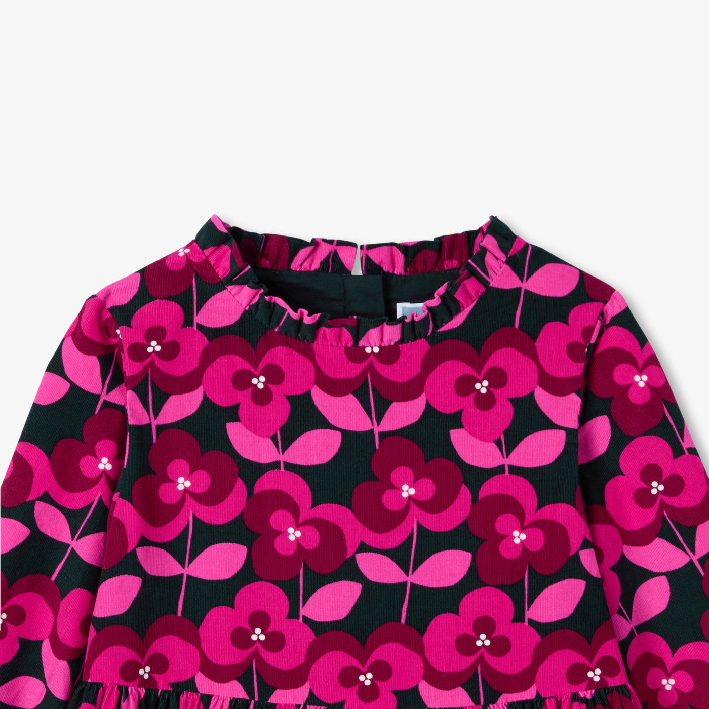 Girl floral velvet dress