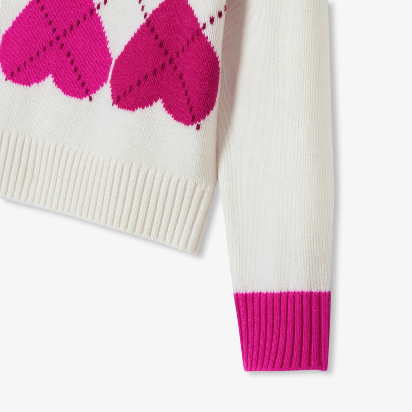 Girl jacquard heart jumper