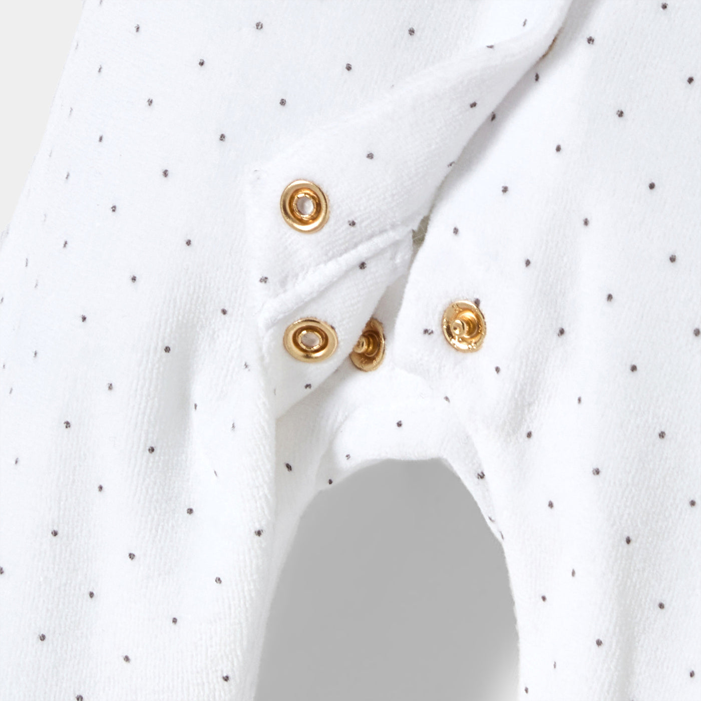 Baby girl polka dot velvet pyjamas