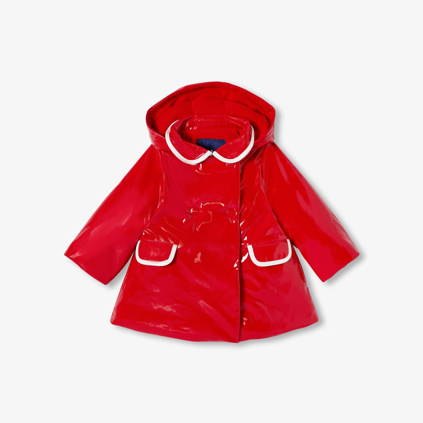 Baby girl glossy patent raincoat
