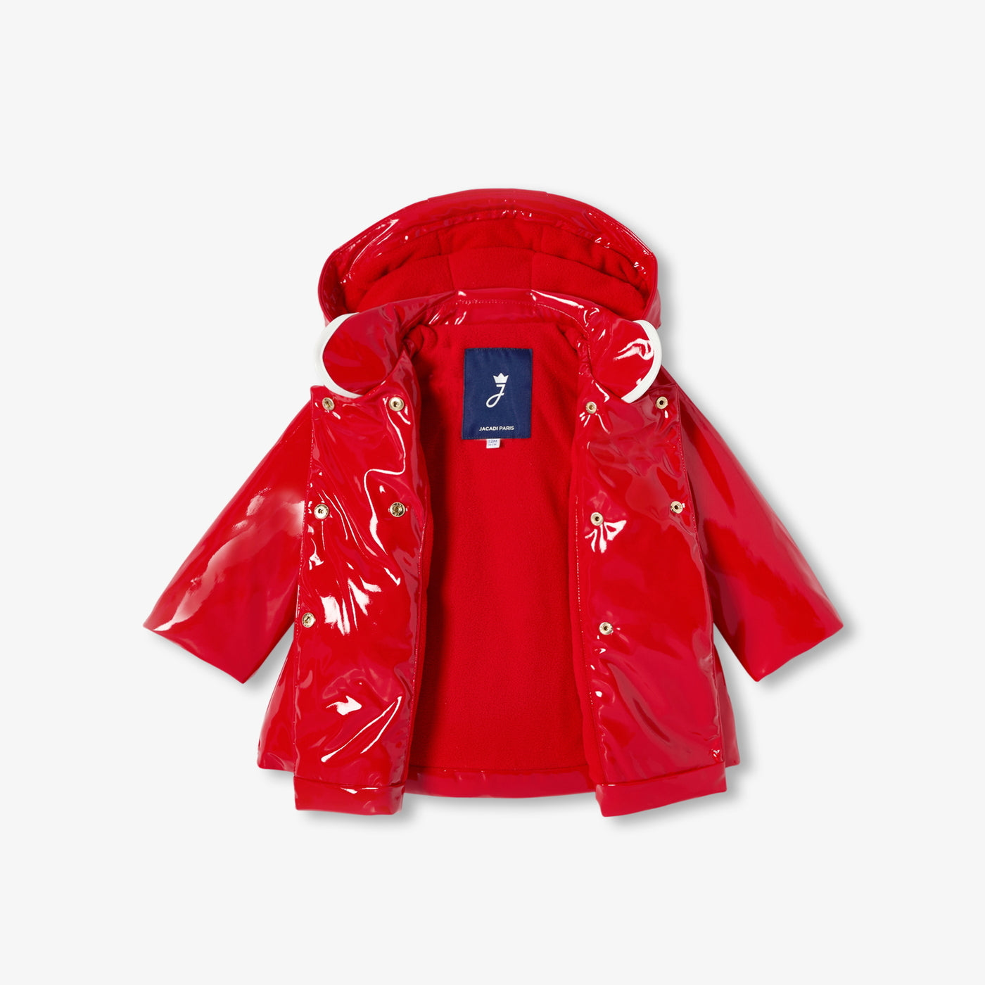 Baby girl glossy patent raincoat