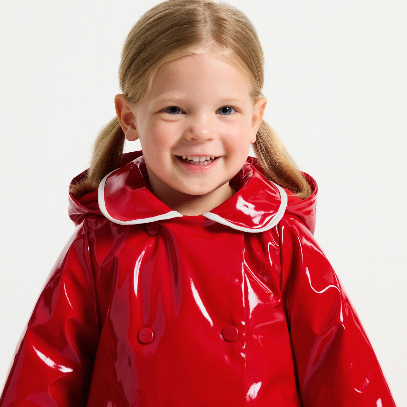 Baby girl glossy patent raincoat