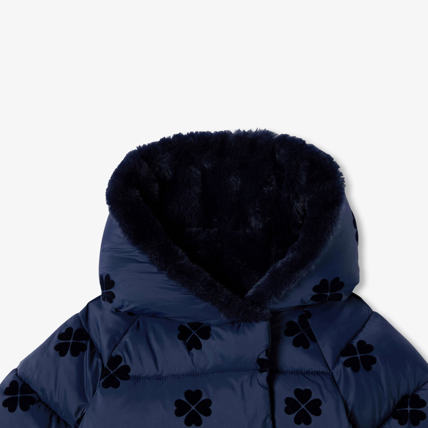 Baby girl flocked padded jacket