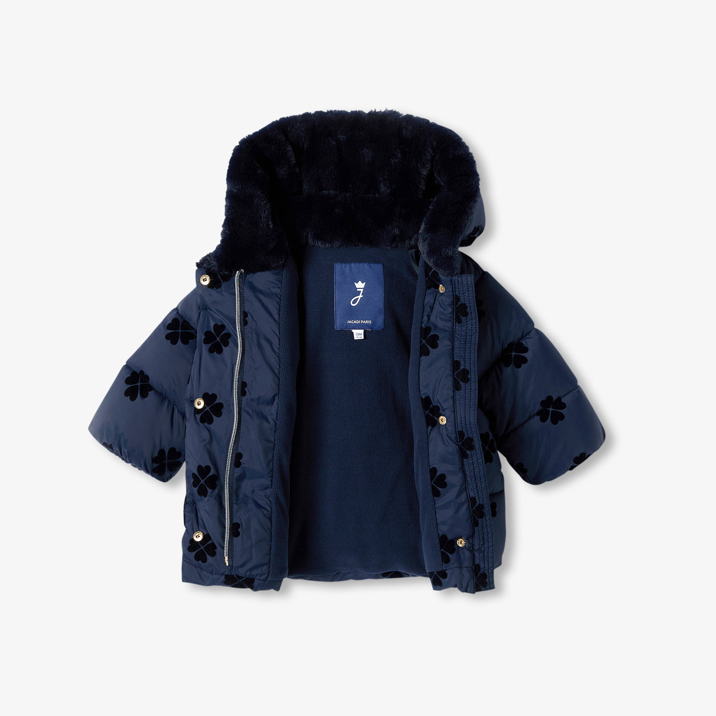 Baby girl flocked padded jacket