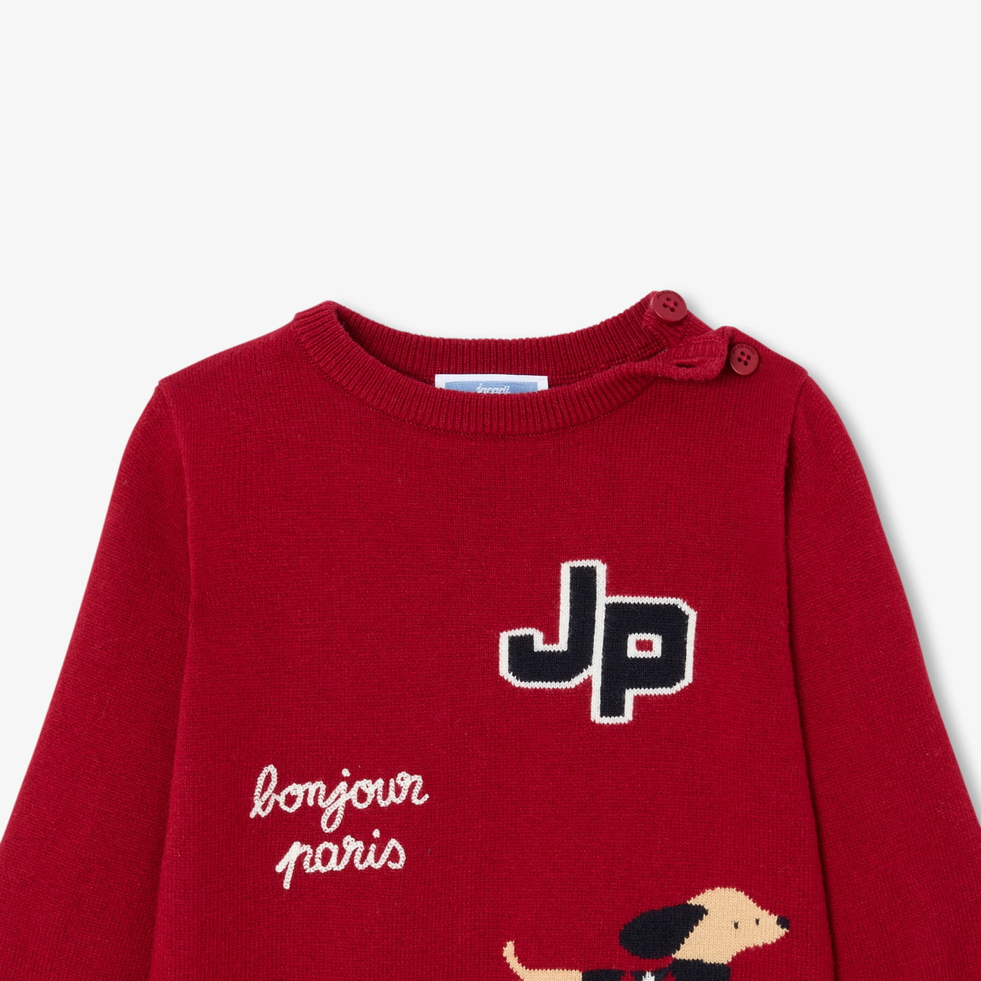 Baby boy cotton and wool jumper