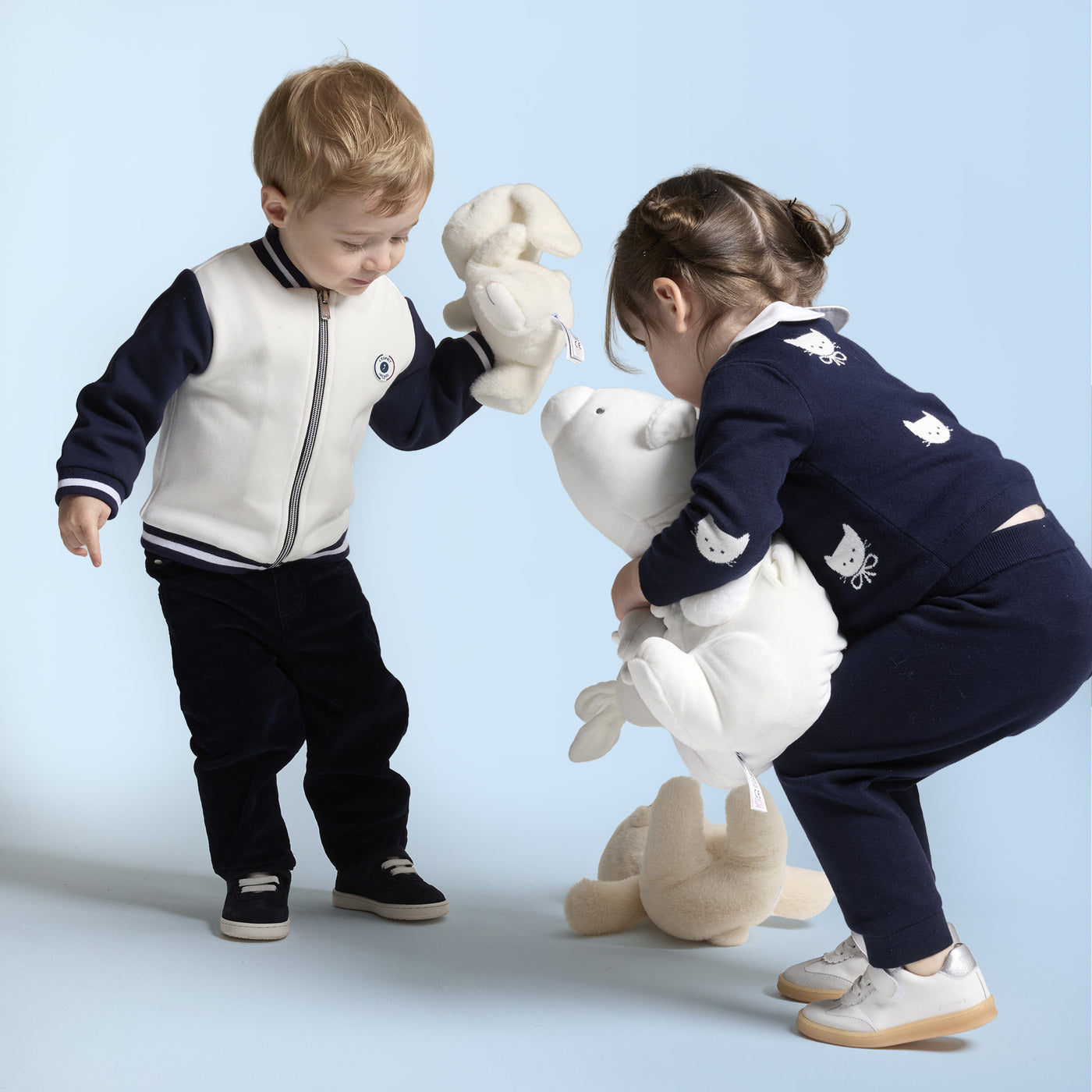 Baby boy zip-up fleece sweatshirt