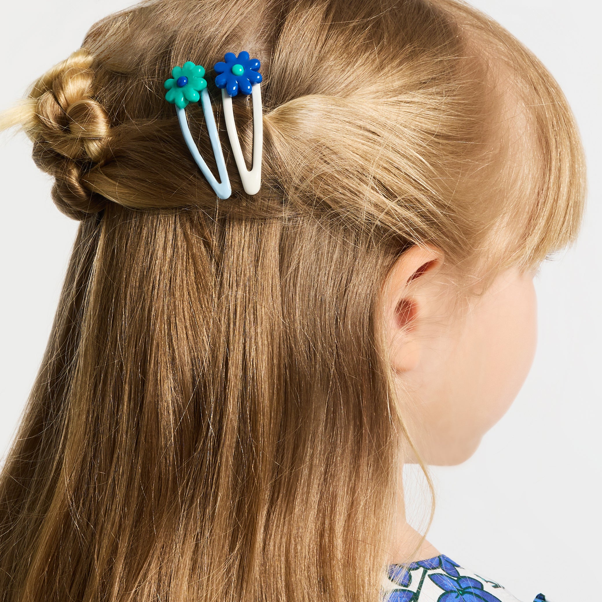 Girl floral hair clip set