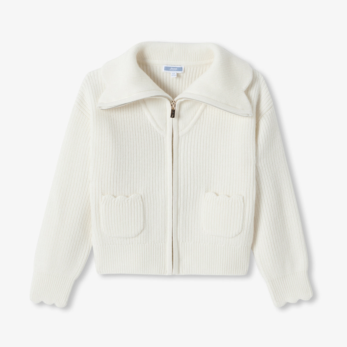 Girl trucker collar cardigan