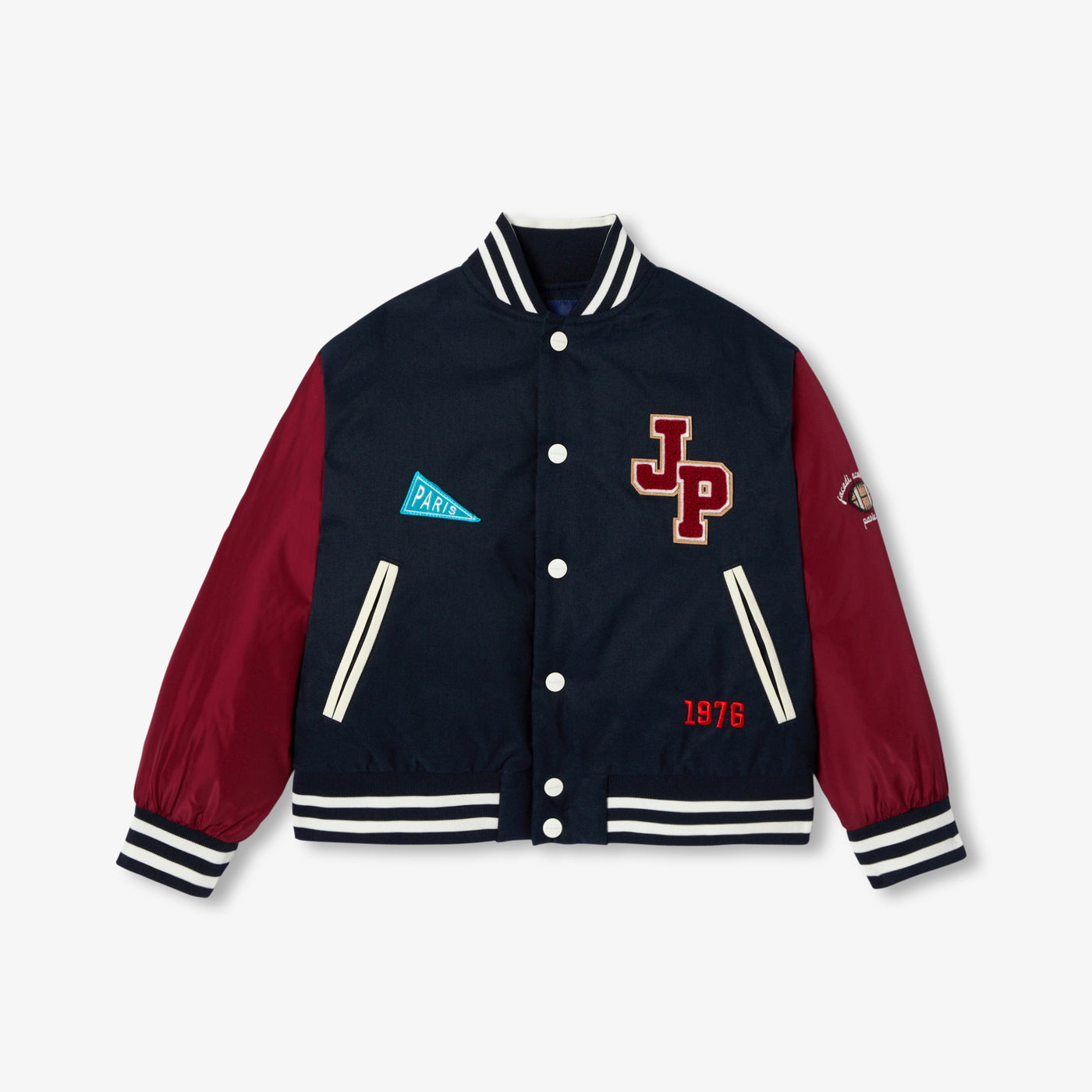 Child bi-material bomber jacket