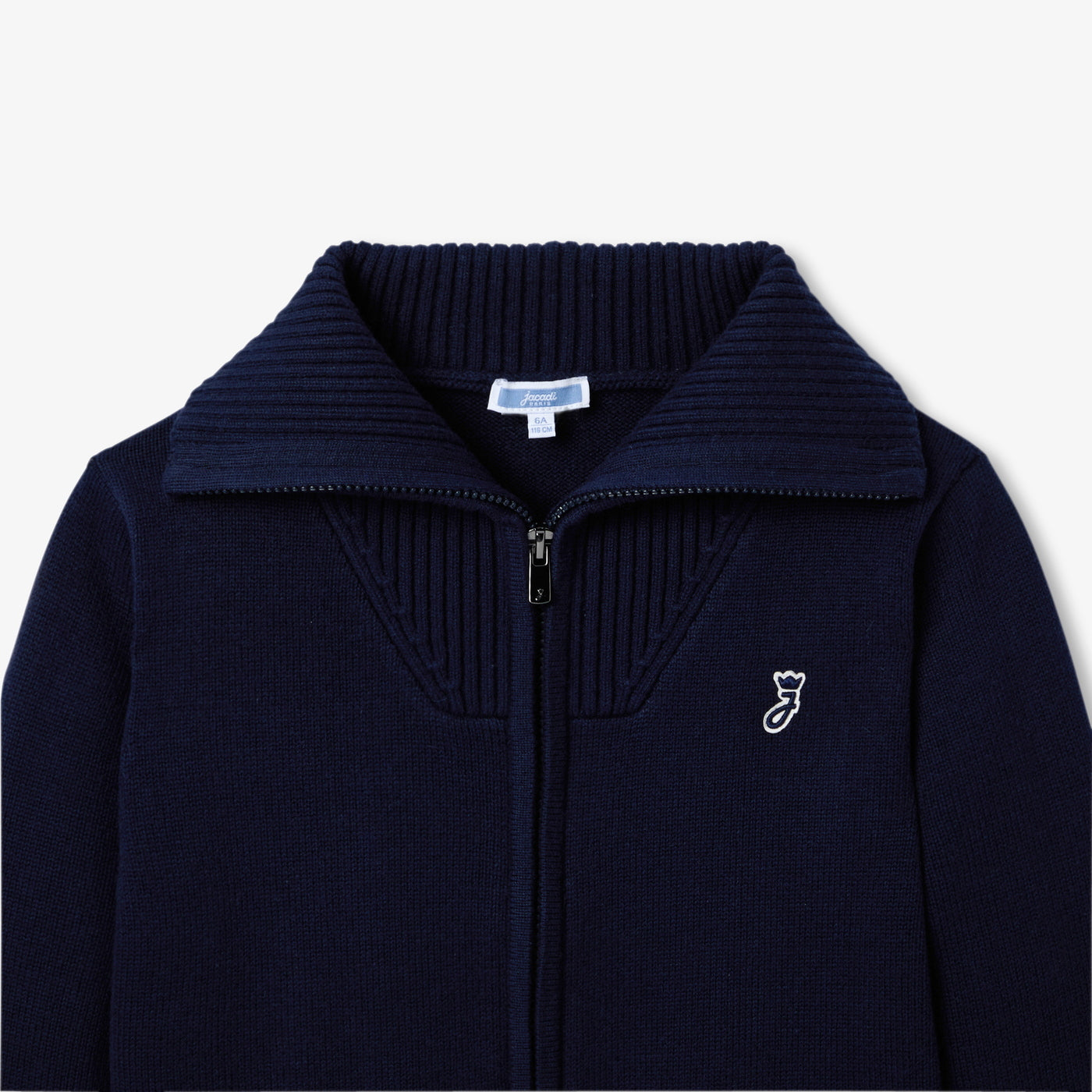 Child trucker collar cardigan