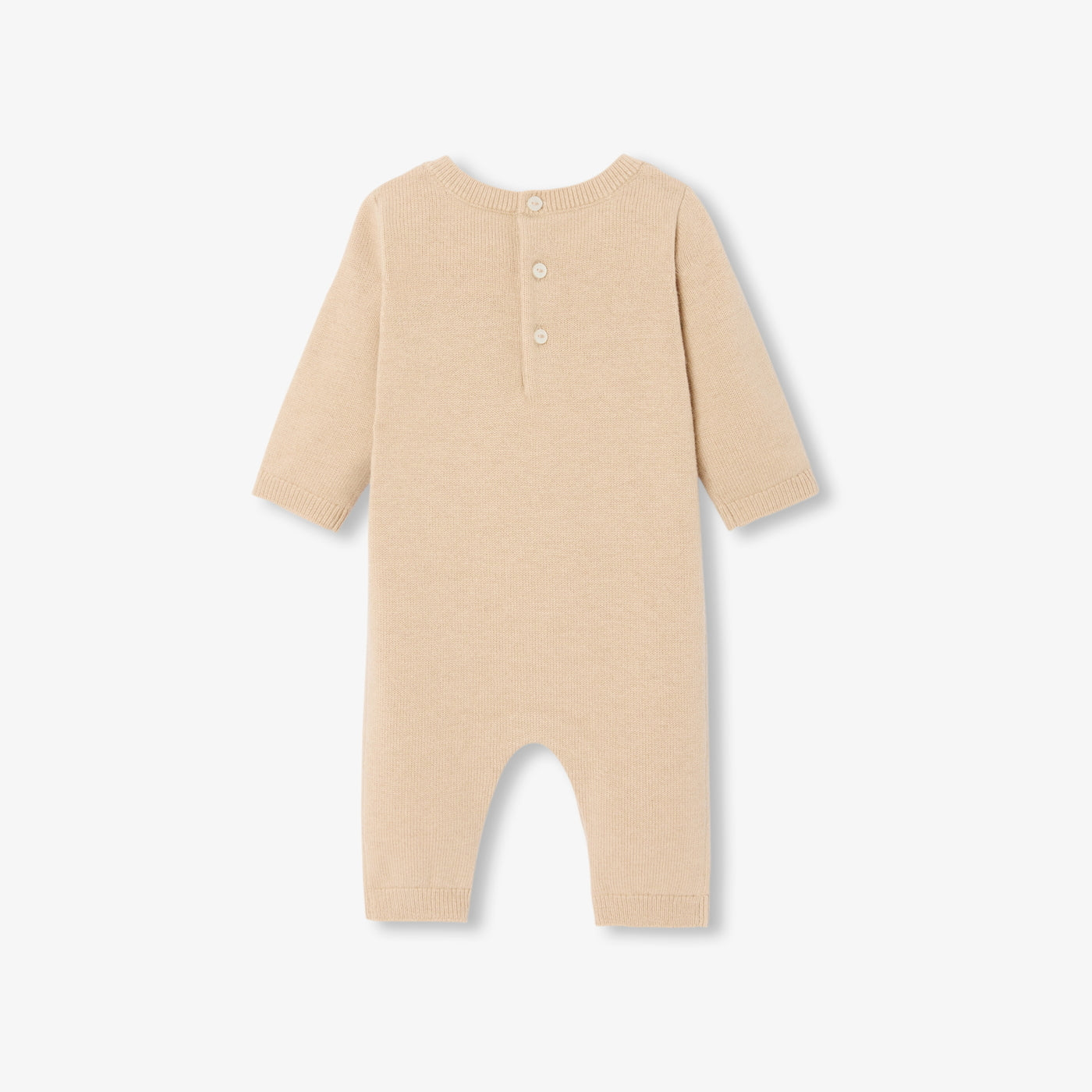 Baby dog intarsia knit jumpsuit