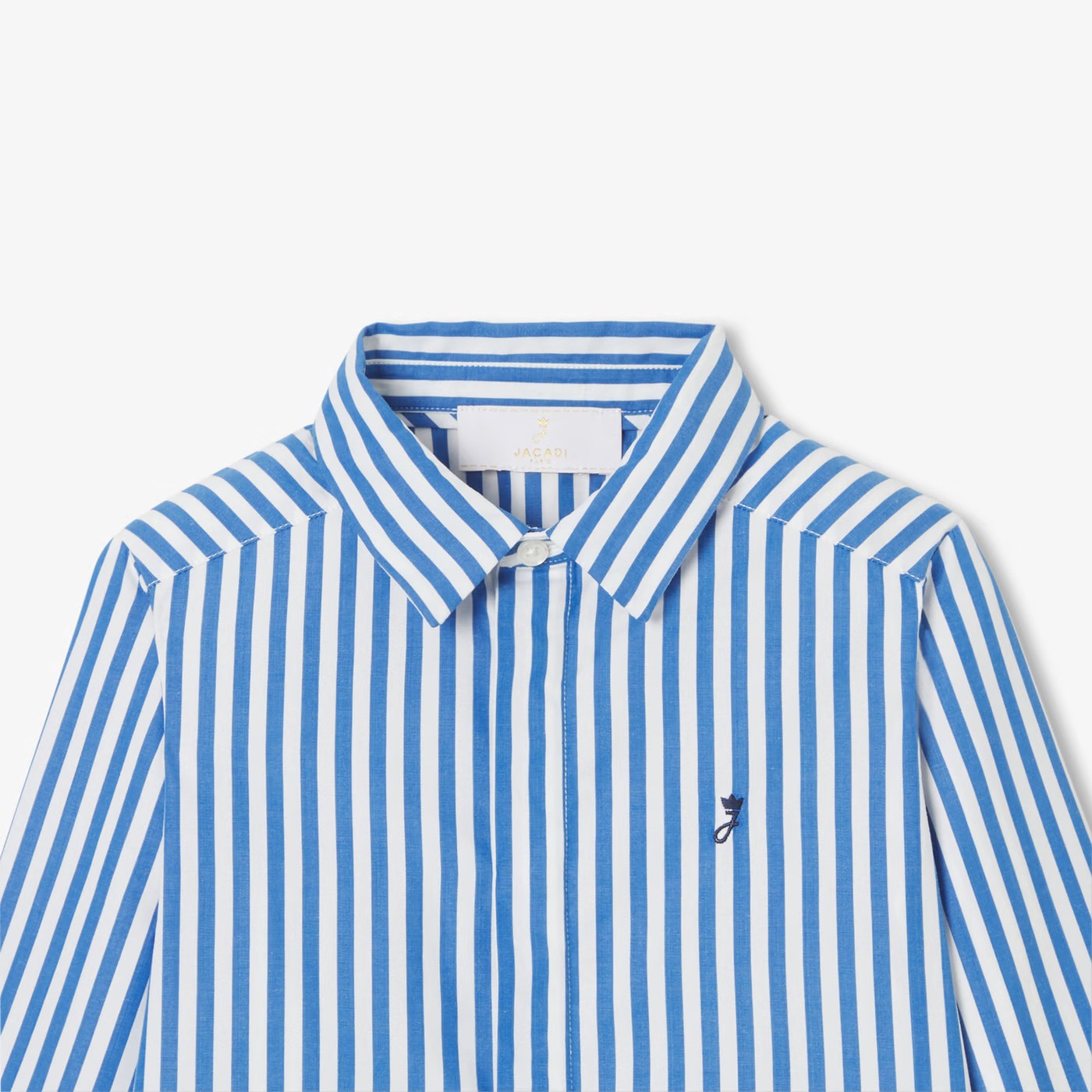 Boy shirt in striped poplin