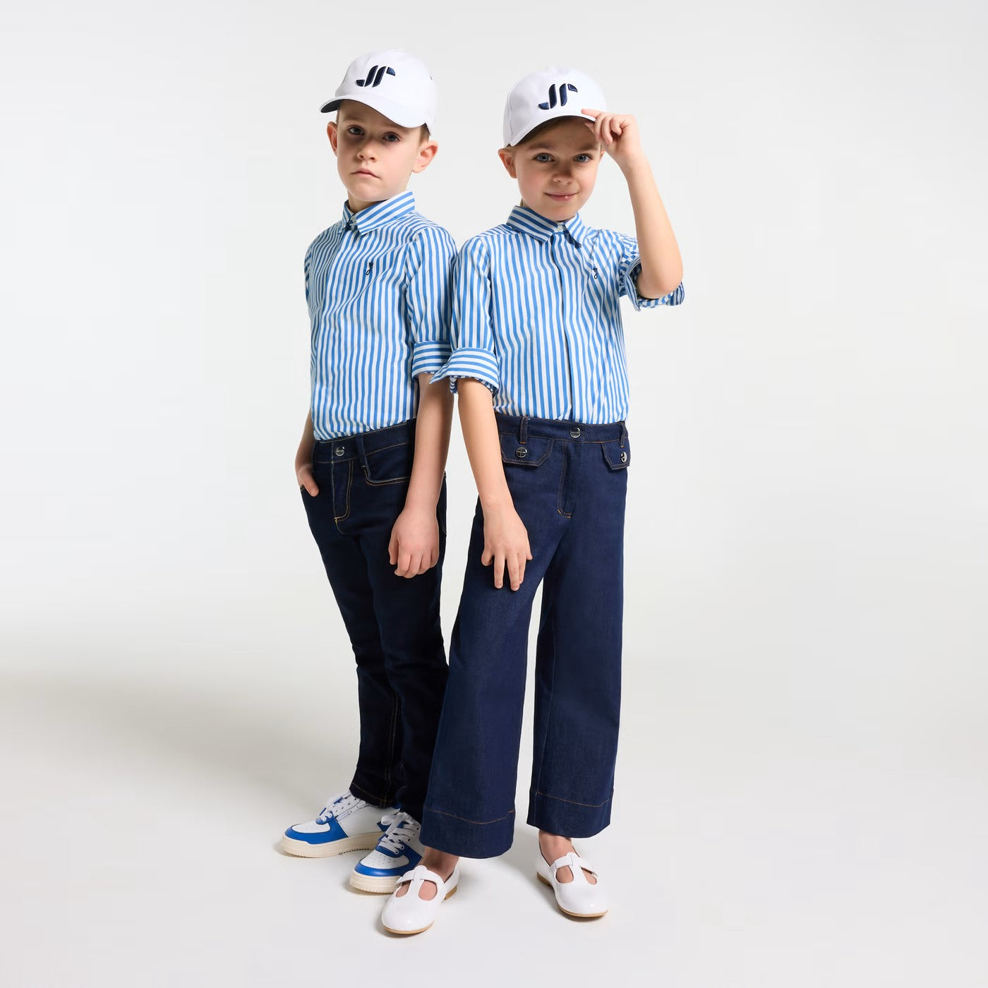Boy shirt in striped poplin