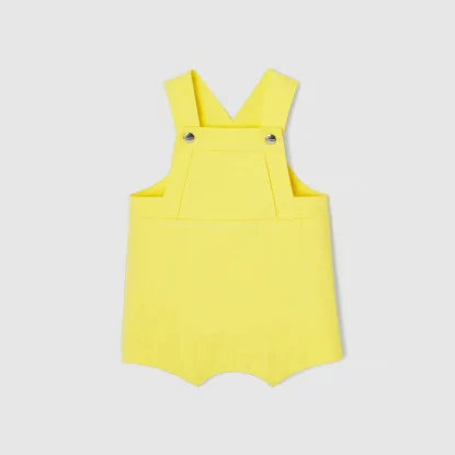 Baby boy short twill dungarees