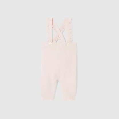 Baby girl knit dungarees