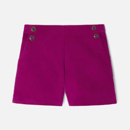 Girl velvet shorts