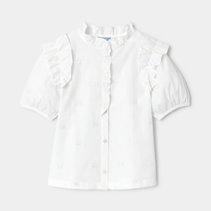 Girl blouse with English embroidery