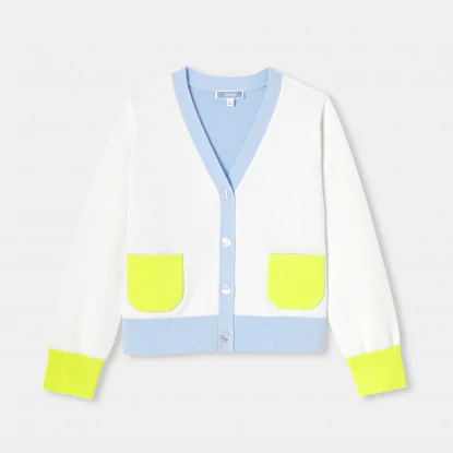 Girl colourblock cardigan