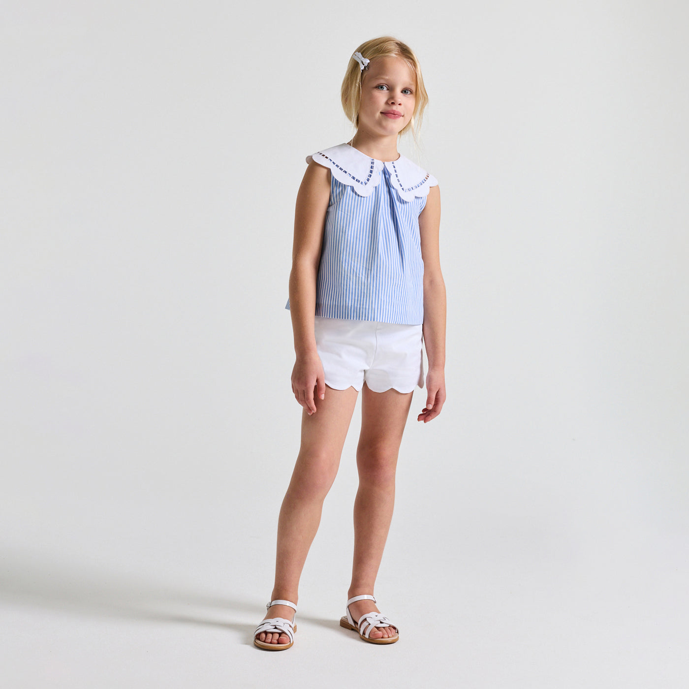 Girl cotton piqué shorts