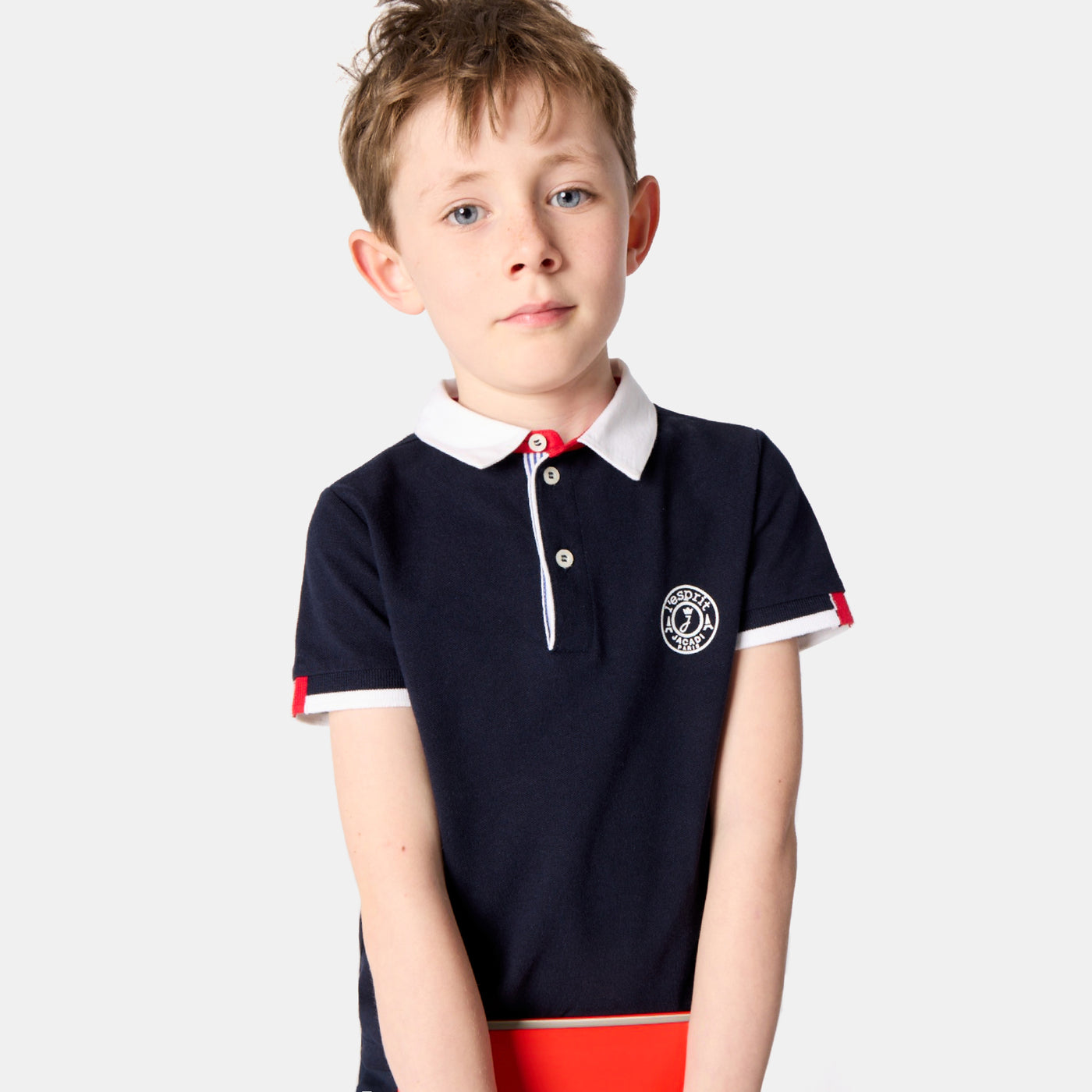 Boy short-sleeved polo shirt