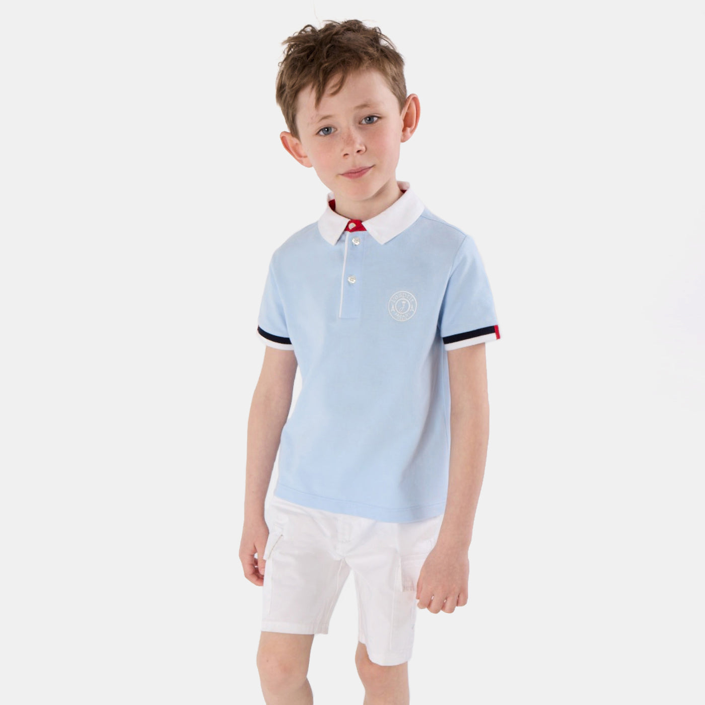 Boy short-sleeved polo shirt