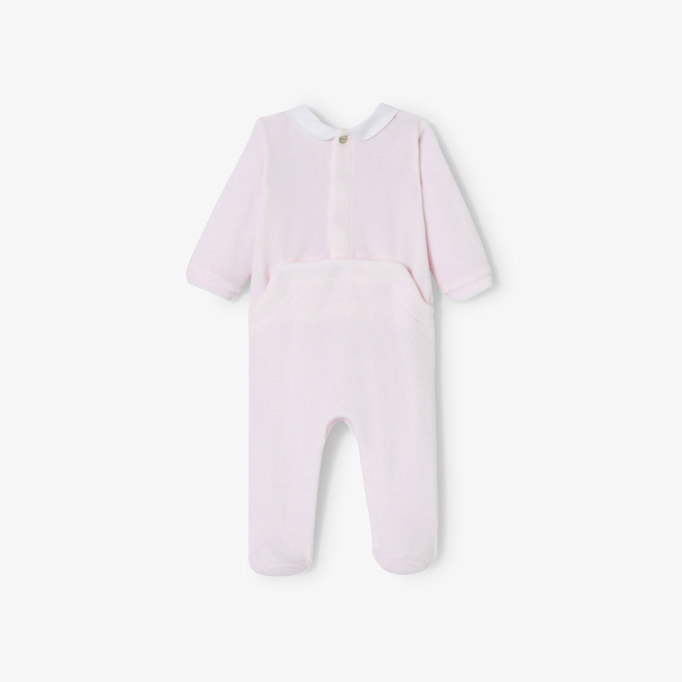 Baby girl pyjamas in velvet bouclette