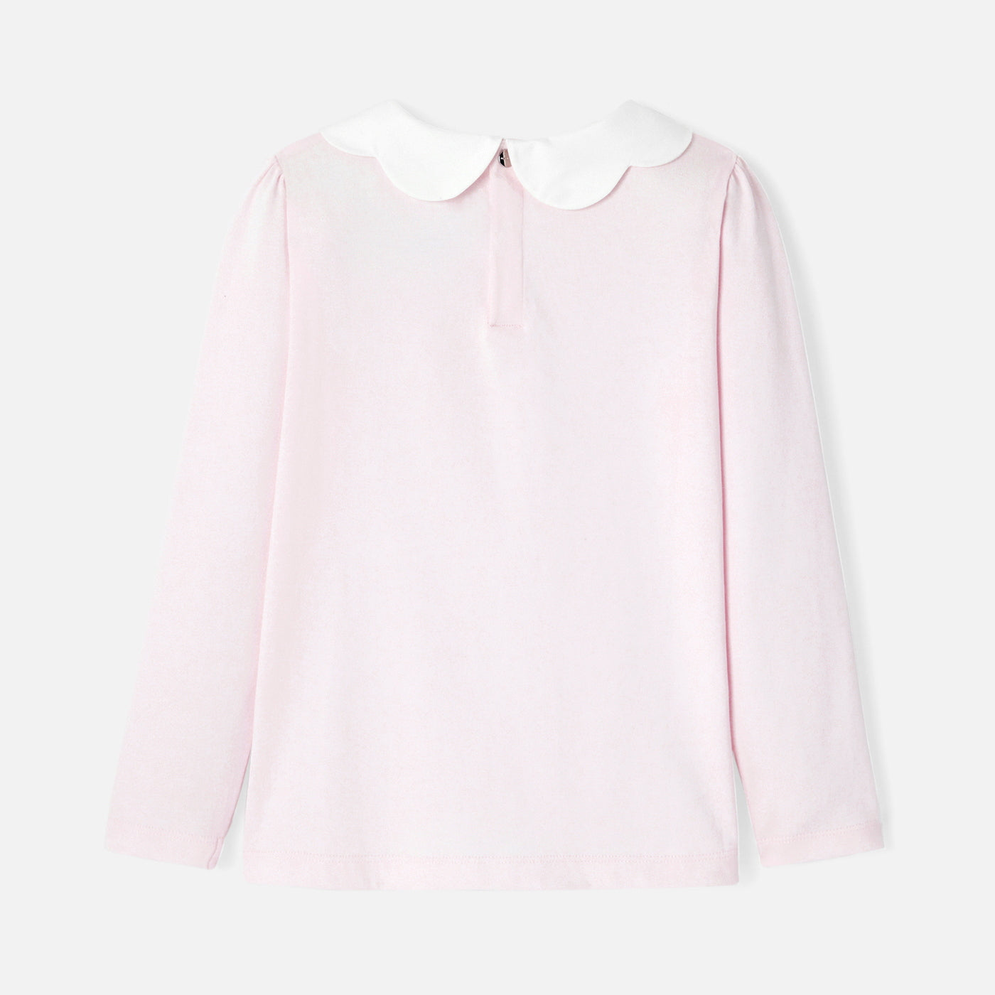 Girl T-shirt with scalloped collar